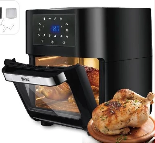12L Digital Air Fryer Oven Toaster Rotisserie Dehydrator Grill, Black