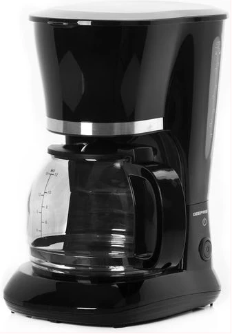 Geepas GCM6103 Electric Coffee Maker, 1.5 Litres - Black
