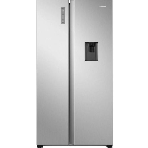 Hisense 750L Side-by-side Fridge With Dispenser  Auto Defrost, Multi-Air Flow System Refrigerator – Silver (3YRs WRTY)