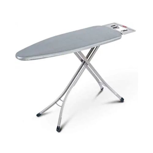 48*15 Inches Foldable Ironing Board With Aluminum Stands-Grey