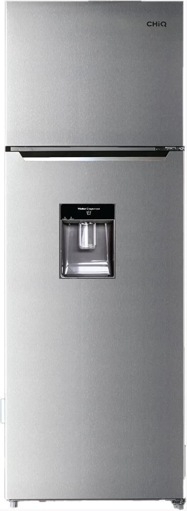 CHiQ 270-Litre Fridge CTM270DBIK3; Water Dispenser Top Mounted Double Door Fridge Refrigerator -Silver (3YRs WRTY)