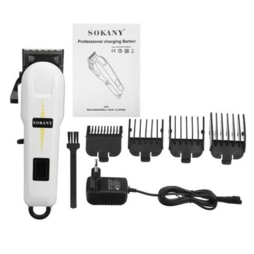 Sokany Precision Electric Rechargeable Hair Clipper Shaving Machine White