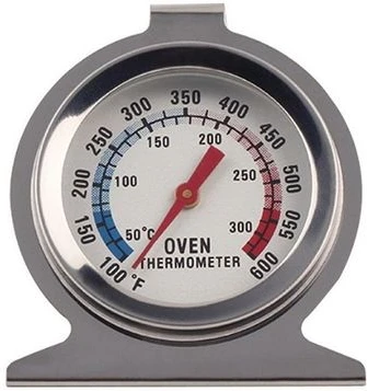 Kitchen Stainless Steel Oven Thermometer Gauge For BBQ Baking - Silver