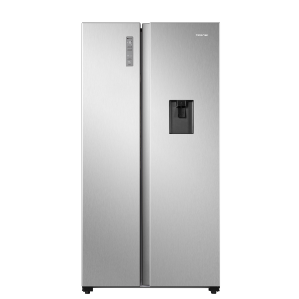 Hisense 750 Litre Side By Side Refrigerator with Dispenser RC-75WS4SB1 Refrigerator, Auto Defrost, Inverter Compressor - Silver (3YRs WRTY)