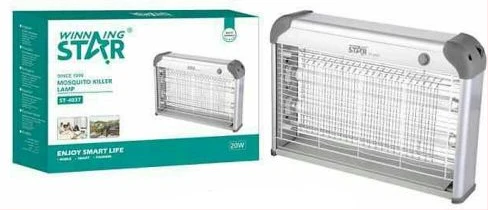 Winningstar Aluminum Alloy Mosquito Killer Lamp with Powerful 2760V Grid 1m Copper Charging Wire BS Plug- Grey.