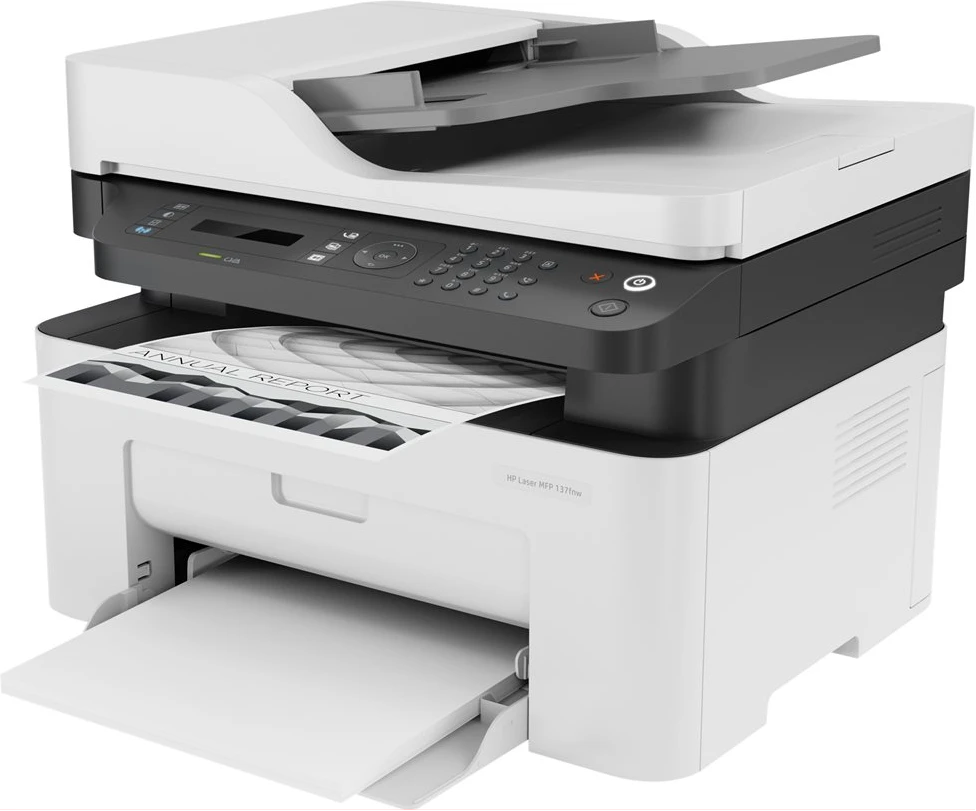 HP LaserJet MFP 137fnw Printer - Multifunction All In one Wireless Printing Printer (Print, Can, Copy) - White