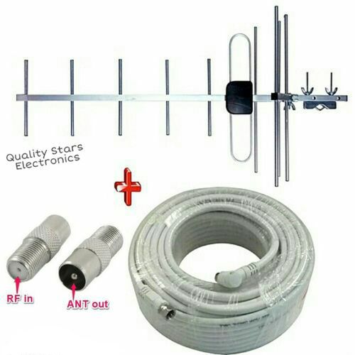 Startimes Star-aerial Digital Antenna + 10 Meter Cable + One RF Pin - Silver,White