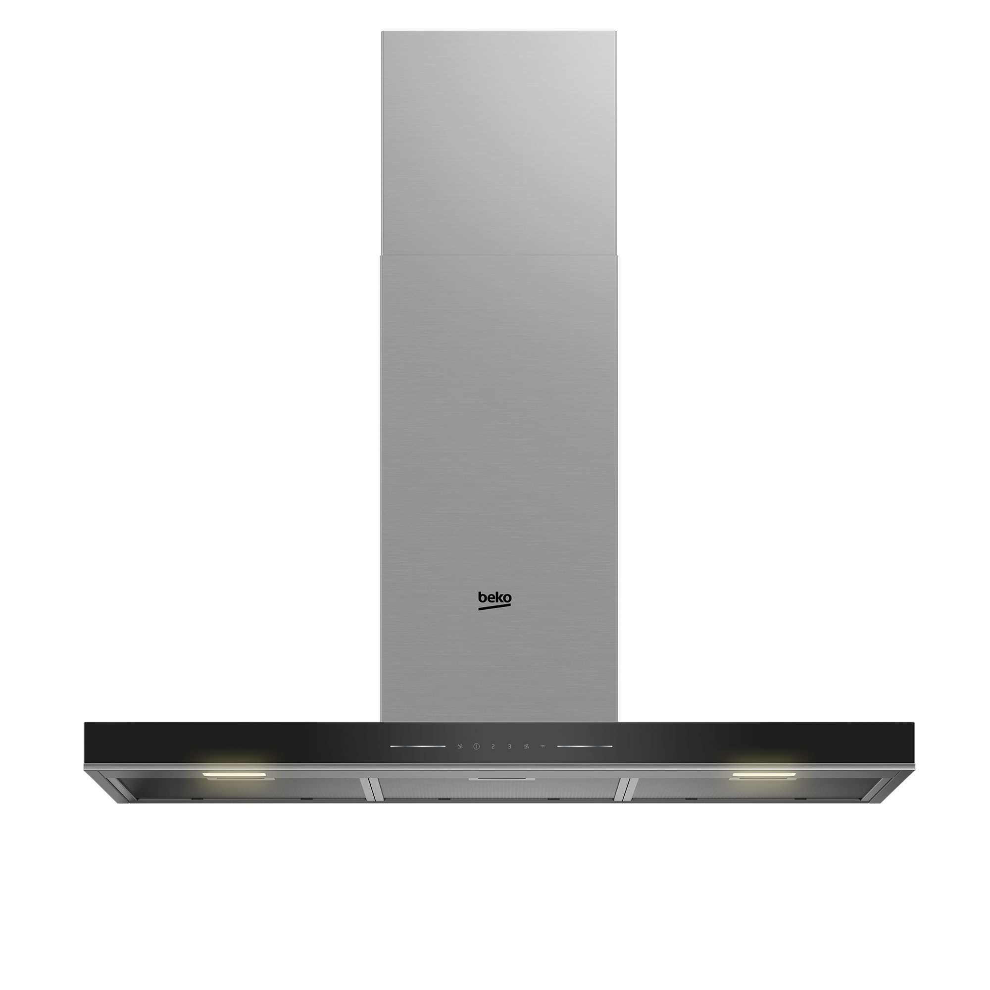 Beko 90cm Built-in Cooker Hood, Kitchen Extractor Fan, Wall Mounted Chimney BHCB96641BBHS