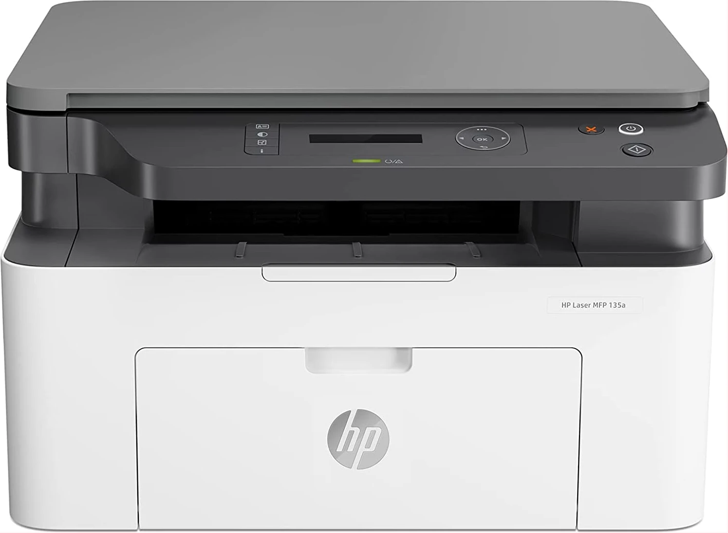 HP Laser 135a Printer, Mono Laser Multifunction Printer (Print/Copy/Scan) 128MB 2-Line LCD 20ppm 10,000 (MDC) - White