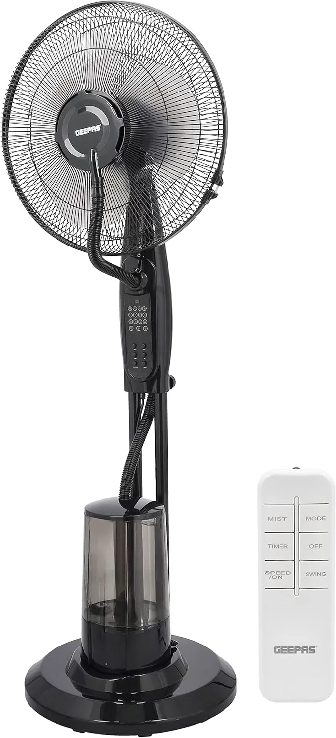 Geepas 16" Mist Fan with Remote Control, 3 Speed Setting, GF21160