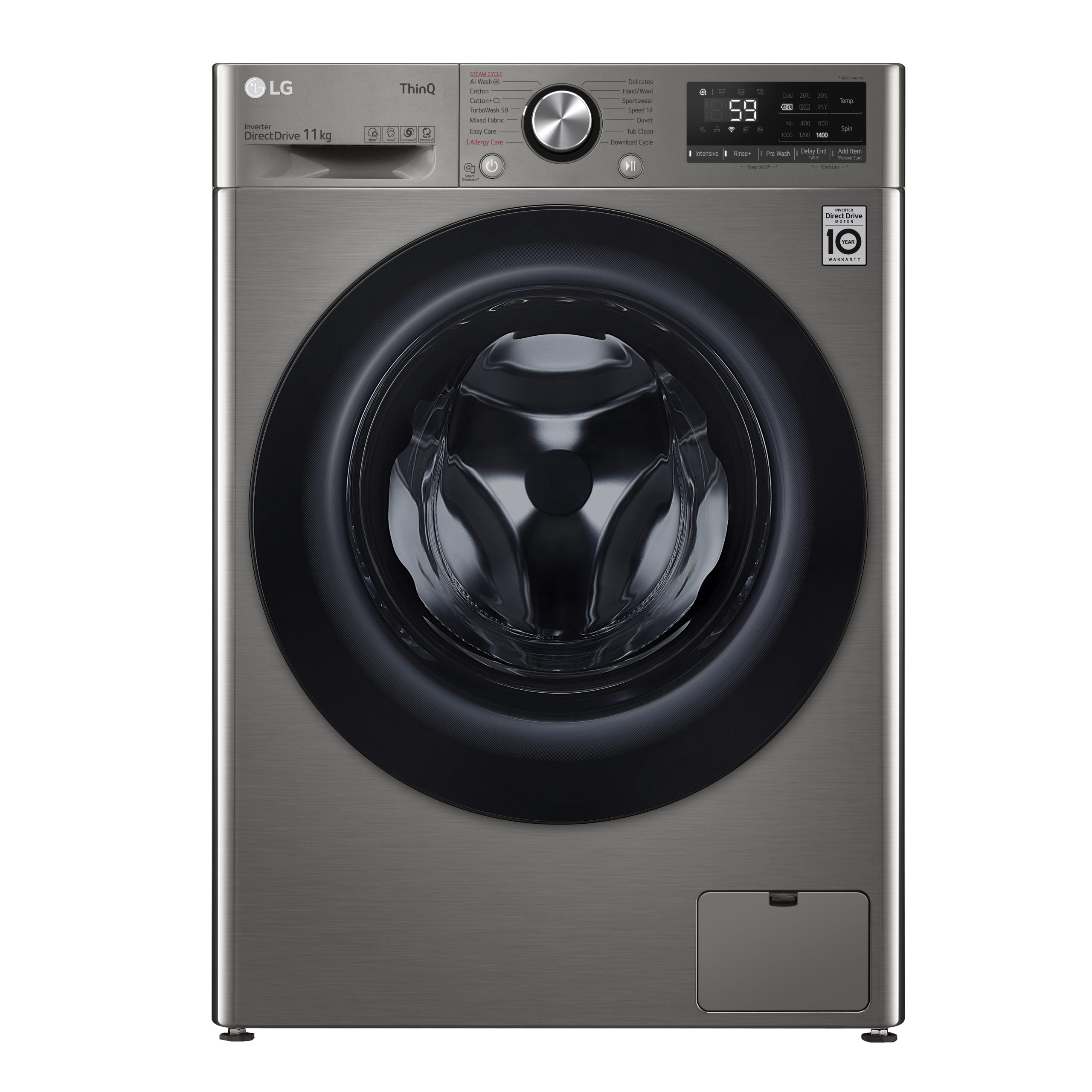 LG 11kg Front Load Washing Machine, F4Y5EYGYPV,