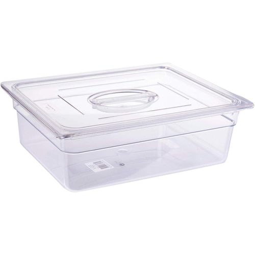 6.0L Commercial Stackable Deep Polycarbonate Gastronorm Food Pan Commercial Hotel Pan Buffet Hotel Plastic Food Storage Container Freezer-Safe for Kitchen Restaurant Fruits Vegetables With Cover