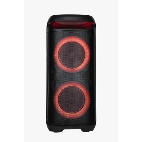 Saachi High-Power Dual Woofer Party Speaker With LED Lights, Wireless Connectivity & Deep Bass Sound - Black
