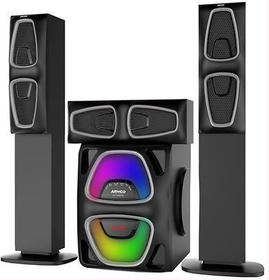 Golden Tech 3.1 Channel FM/SD Multi-Media Bluetooth Speaker Home System - Black