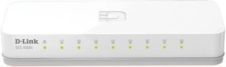 D-Link 8-Port 10/100 Network Switch (DES-1008A) - White