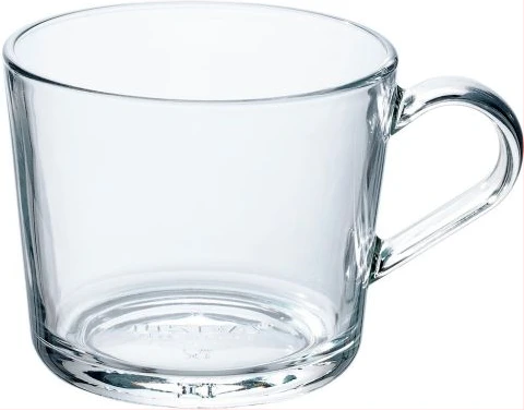 6 Pcs Of Plain Coffee Tea Glass Cups Mugs -Colorless