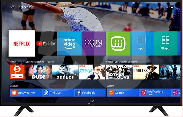 Hisense 50-Inch UHD 4K TV VIDAA Smart TV With lnbuilt Decoder - Black (3YRs WRTY)