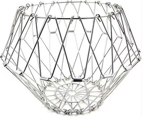 7in1 Adjustable Fruit Basket Multipurpose Storage Organizer, Silver