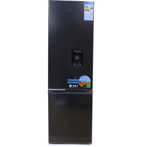 SPJ 369L Double Door Bottom Mounted Dispenser Refrigerator - Black