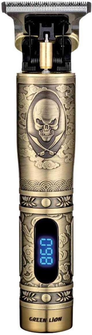 GREEN LION Pirates Hair Trimmer / LCD Display / Considerable Working Time / High Battery Capacity / 3 Limited Combs / High Power Motor - Gold