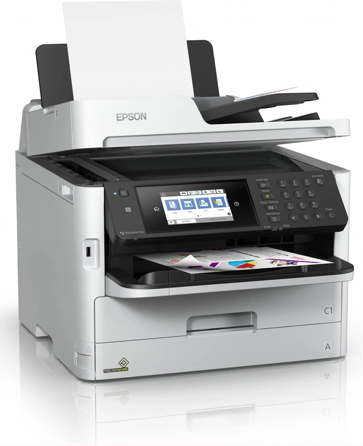 Epson Workforce Pro WF-C5790DWF 4800 x 1200DPI Inkjet A4 34 Pages per Minute WLAN Multifunctional Devices (Inkjet, Colour Printing, 4800 x 1200 DPI, A4, Wifi Direct Printing, Black, Grey)