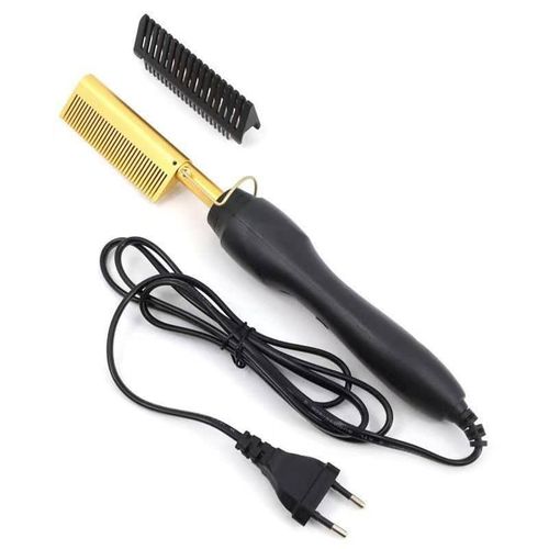 Electric Hot Comb Hair Straightener, High Heat Adjustable Temperature Iron Comb Straightening or Curly Hair - Pressing Combs for Natural Black Hair African American Hair & Wigs