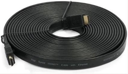 20 Meter Flat High Speed HDTV Video & Audio HDMI Cable - Black