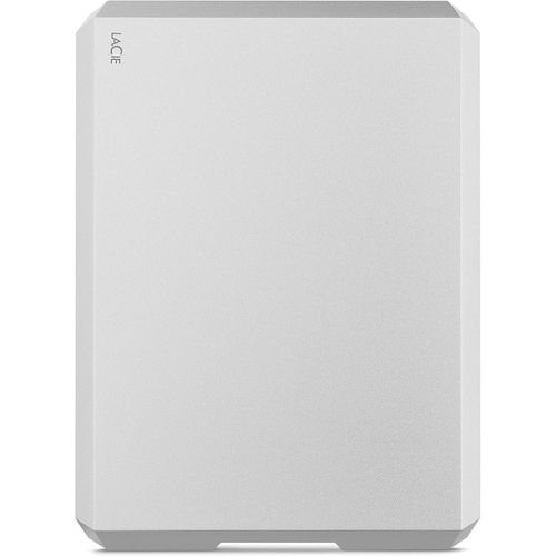 Lacie Mobile Drive, 4TB, External Hard Drive, Moon Silver, USB-C, 2 year Rescue Services (STHG4000400)- Silver