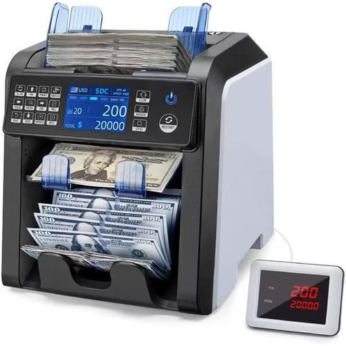 AL-950 Dual CIS Banknote Sorter Fitness Mix Value Money Counter Counterfeit Bill Counter With IR/UV/MG/IMAGE Detection function