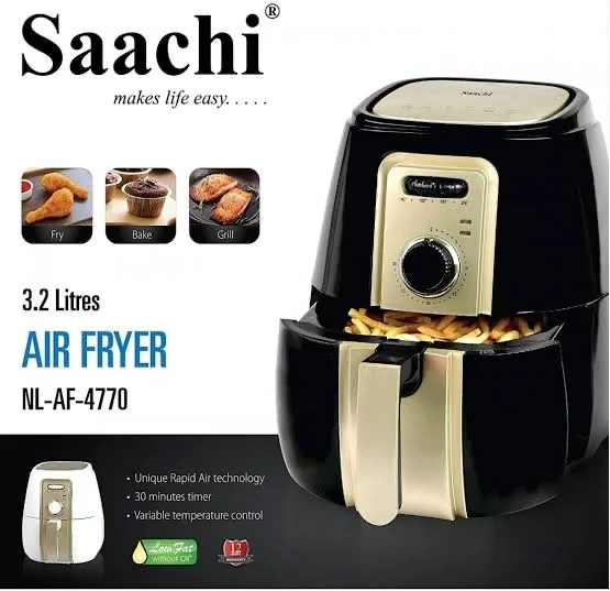 Saachi NL-AF-4770 Air Fryer - Brown,Black