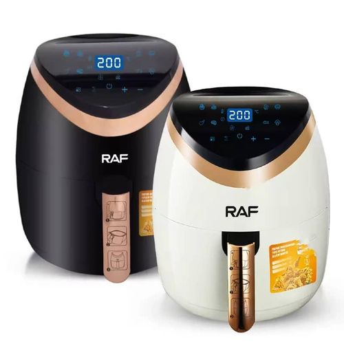 RAF 4.5L Oil Free Stainless Steel Electric smart Deep Digital 1500W Air Fryer Oven Cooker 360 Hot Air with Non-Stick Basket