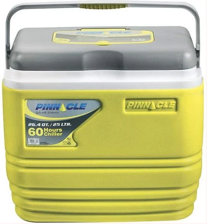 Pinnacle Insulated Water Cooler Ice Chiller Box 25L - Lemon Green