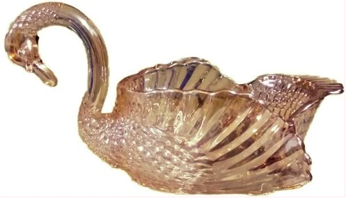 Swan Decorative Center Piece, Cookie, Candy Bowl Jar Storage - Brown