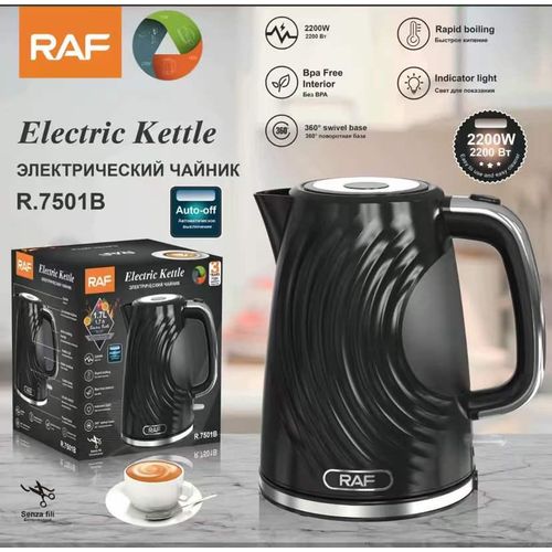 RAF 1.7L Plastic Fast Heating Electric Kettle For Boiling Water And Tea- Multicolor