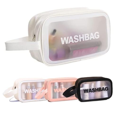 SP Collection Cosmetic Bag,Make up Bag for Home & Travel, Toiletry Bag for Cosmetics, Brushes, Accessories, PVC Waterproof Zippered Cosmetic Bag, Portable Carry Pouch