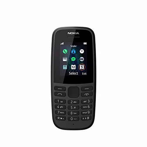 Nokia 105 Dual Sim, FM Radio, Torch light, 800MAH Battery - Black