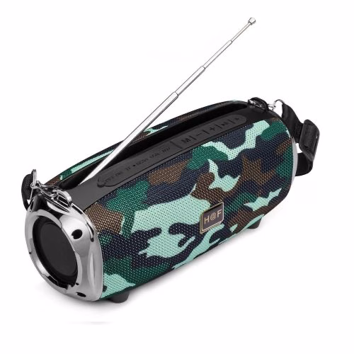 H@F Bluetooth FM/SD/USB Portable Rechargeable Speaker - Green