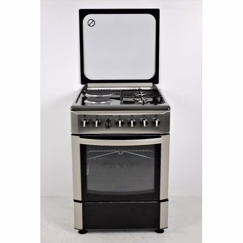 Kings Cooker 2 Gas Burners + 2 Electric Plates 60x60cm 4TTE-6622TI/SD, With Rotisserie - Marble Grey