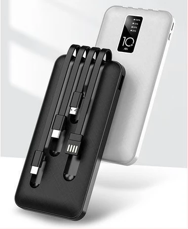 Premium 20,000 mAh Digital Display Charging Power Bank- Black, White