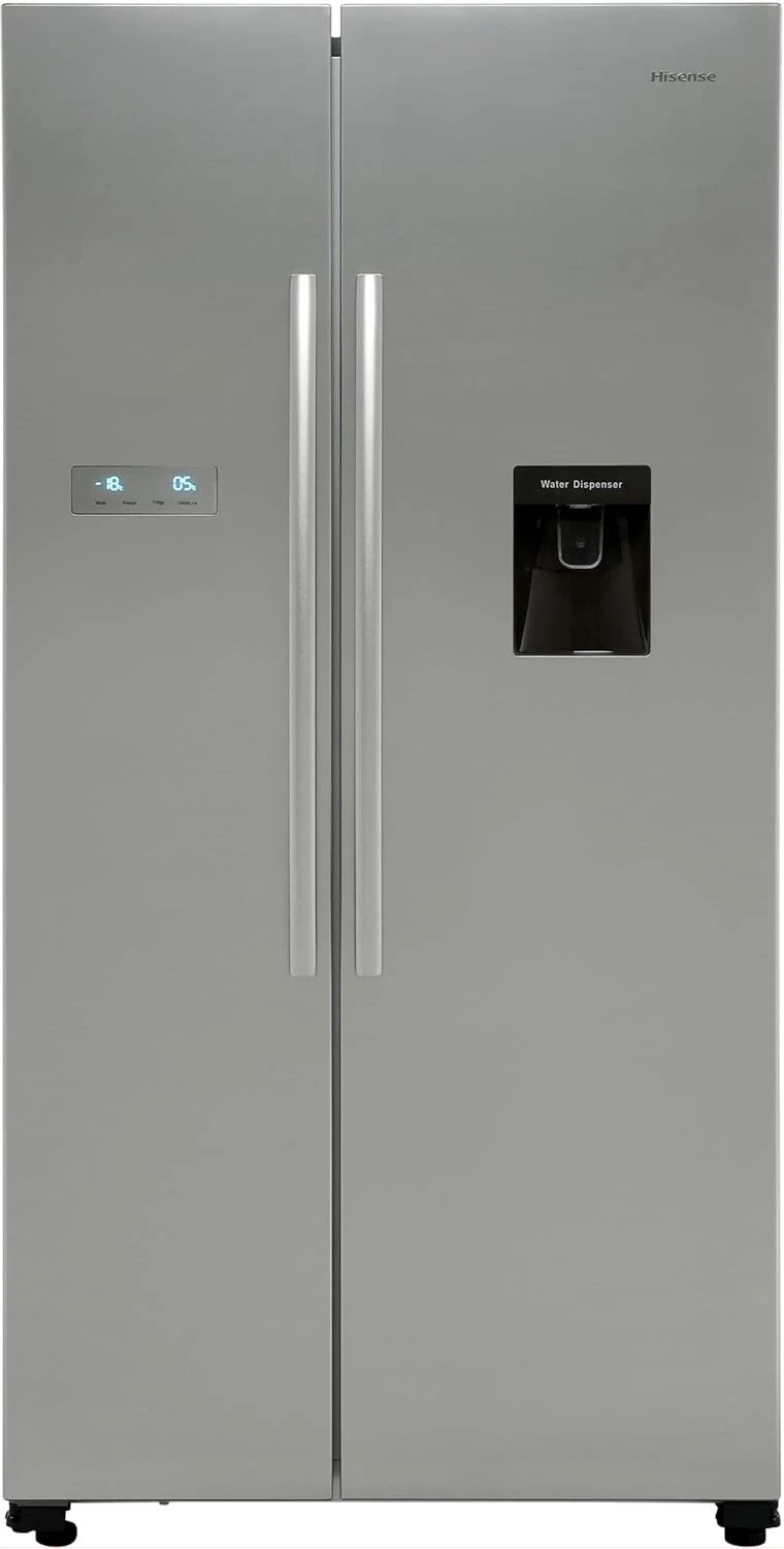 Hisense 740 Litre Side-By-Side American Fridge Freezer RC-74WS4SIB - Stainless Steel Look (3YRs WRTY)
