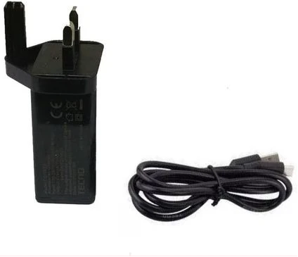Tecno Faster Charger + USB Cable - Black