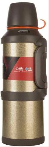 3L Stainless Steel Thermos Bottle Travel Water Kettle Vacuum Flask, Gold