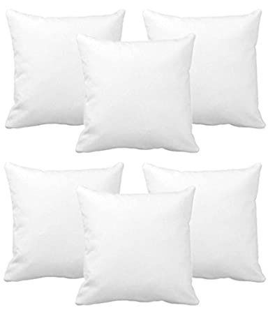 Comfort A Set of 5 Big Square Cushions - White