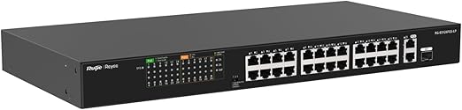 Ruijie RG-ES126FGS-P, 24-Port 10/100 Mbps with 2-Port Gigabit Unmanaged PoE Switch