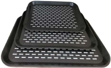 3 PCS Of Rubber Non-slip Serving Trays Platters- Multi-colours.