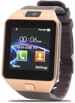 Dz09 Multifunctional Bluetooth Smart Watch and Sim Card - Gold