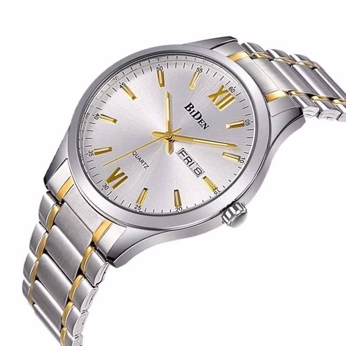 Quartz Men's Stainless Steel Analog Watch - Silver