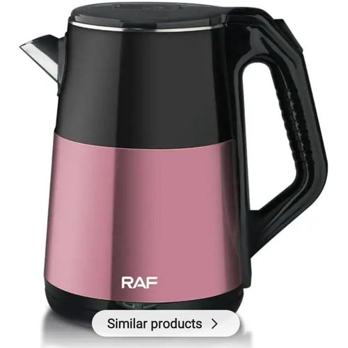 RAF 2.5L Electric Stainless Steel Cordless Kettle Double Layer Tea Kettle with Scaled Window Water Kettle And360 Degree Rotating Base