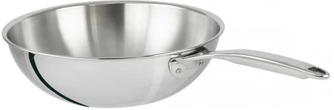 30Cm Stainless Steel Wok Gas Induction Cooker Frying Saucepan, Silver