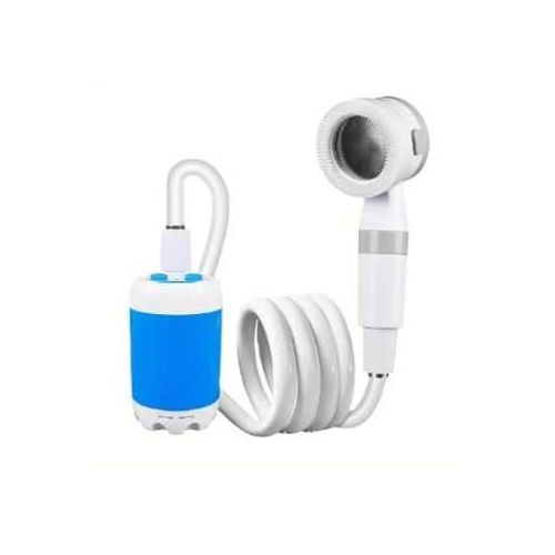 Portable Camping Shower Pump - Rechargeable Outdoor Shower Head Sprayer, Pumps Water from Bucket. Experience Refreshment Anywhere, Perfect for Camping, Hiking, Travel, Car Washing & Pet Cleaning